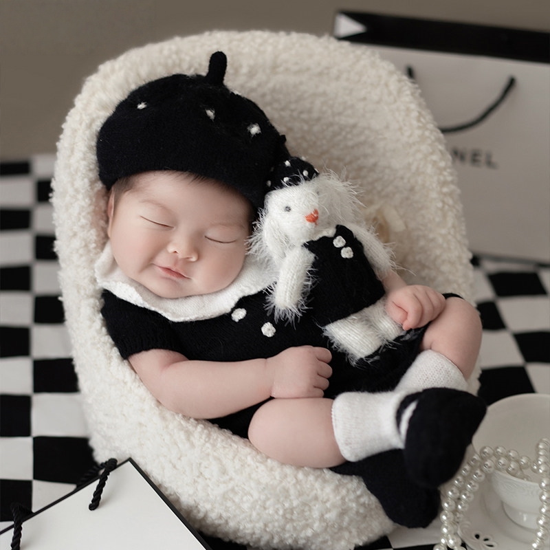 Chanel Black Theme Set - Newborn Photography Props - Image 5